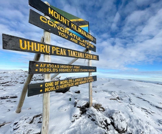 Uhuru peak 5895m